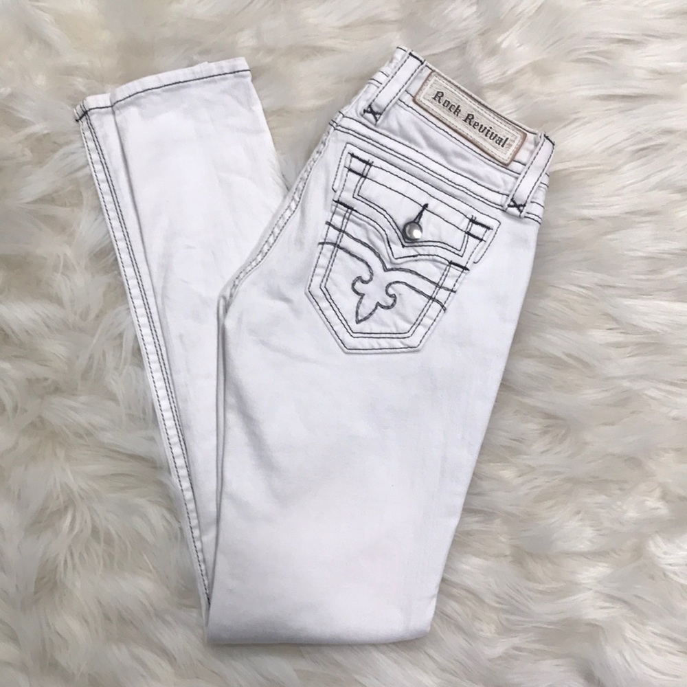 Rock Revival, white skinny jeans, 26